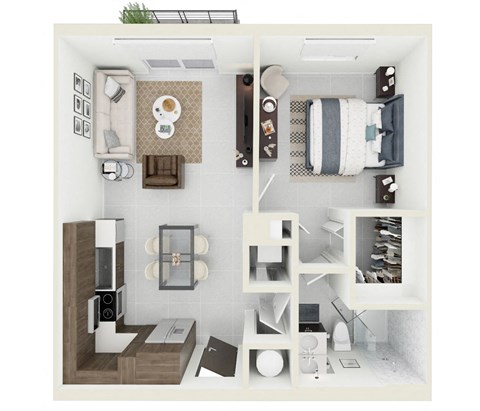 a floor plan of A1 at Westgate on University in Lauderhill, FL